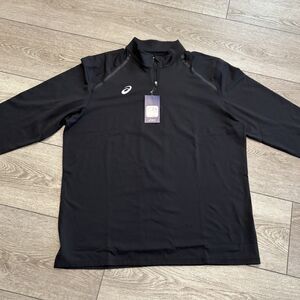 ASICS Thermopolis 1/2 Zip Top Size XL NWT Black Mens XL Athletic Running Gym